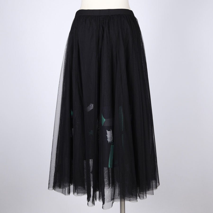 MINT NeKO チュールスカート BK-GRN