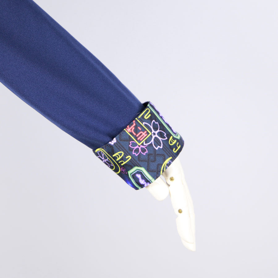 【受注】モリグチカ 和柄切り替えシノワズリトップス