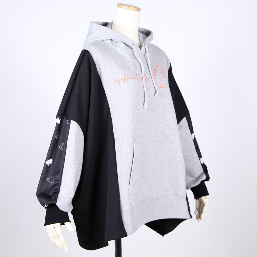 MINT NeKO Patchwork Wide Hoodie / A