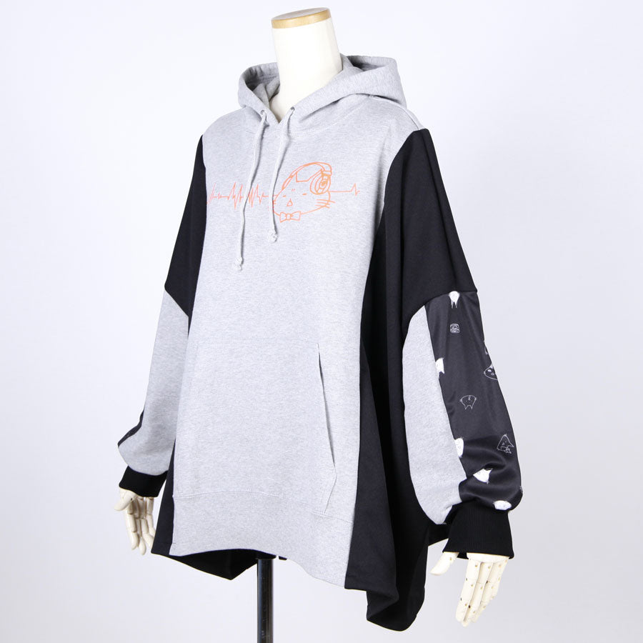 MINT NeKO Patchwork Wide Hoodie / A