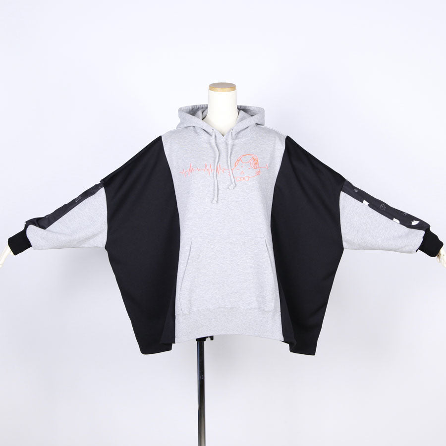 MINT NeKO Patchwork Wide Hoodie / A