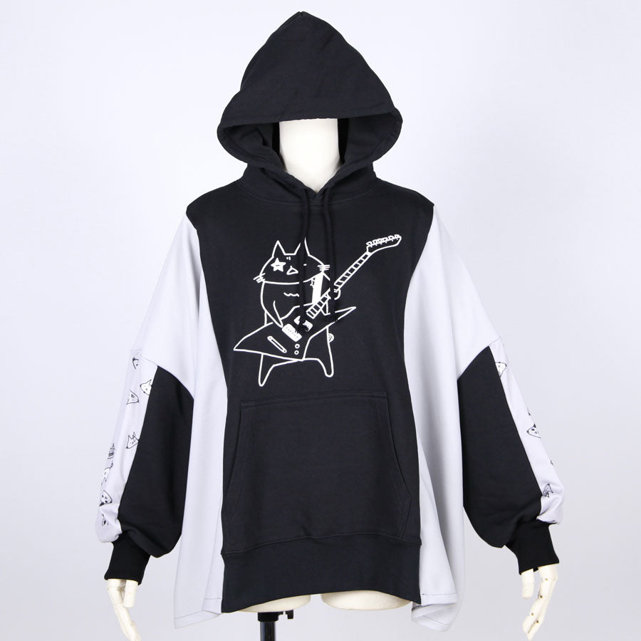 MINT NeKO Patchwork Wide Hoodie / B