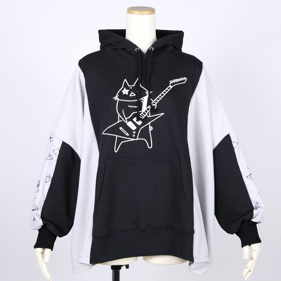 MINT NeKO Patchwork Wide Hoodie / B