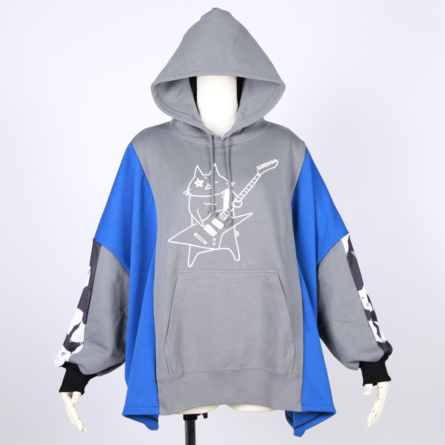 MINT NeKO Patchwork Wide Hoodie / C