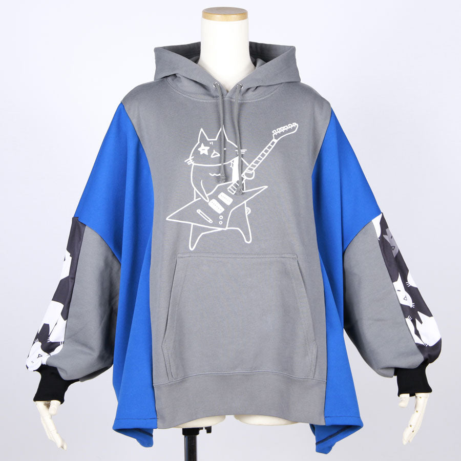 MINT NeKO Patchwork Wide Hoodie / C