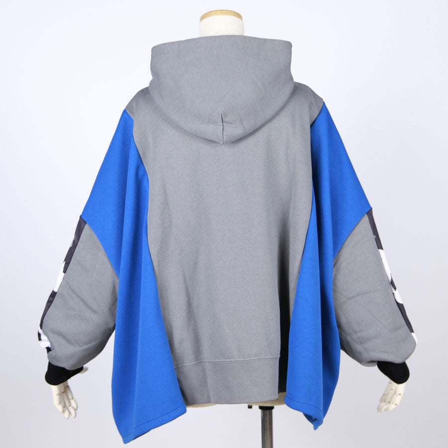 MINT NeKO Patchwork Wide Hoodie / C