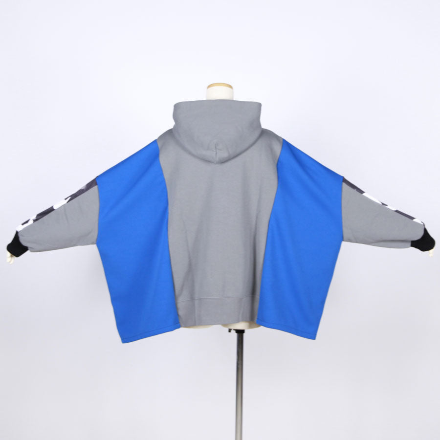 MINT NeKO Patchwork Wide Hoodie / C