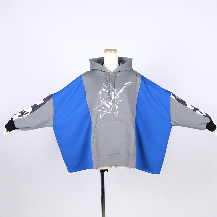 MINT NeKO Patchwork Wide Hoodie / C