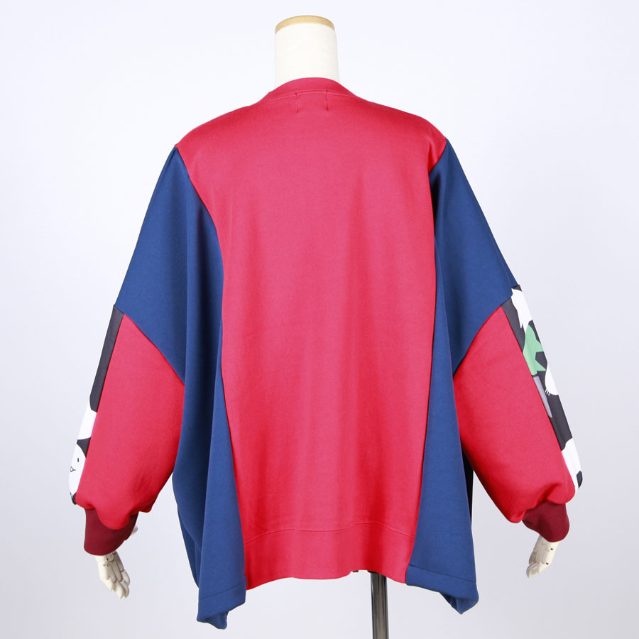 MINT NeKO Patchwork Wide Sweatshirt / C