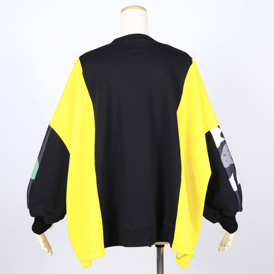 MINT NeKO Patchwork Wide Sweatshirt / B