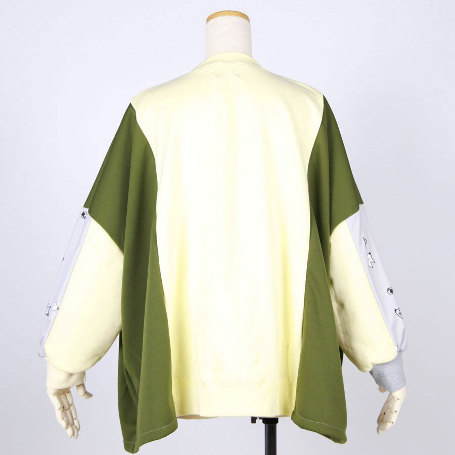 MINT NeKO Patchwork Wide Sweatshirt / D