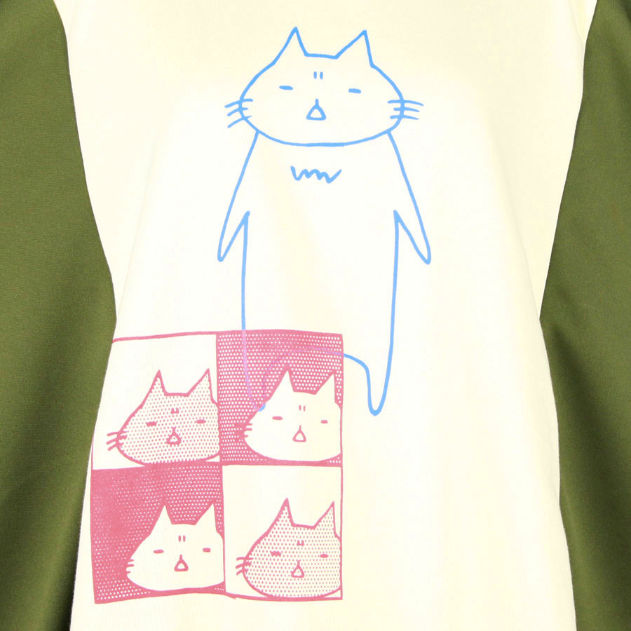 MINT NeKO Patchwork Wide Sweatshirt / D