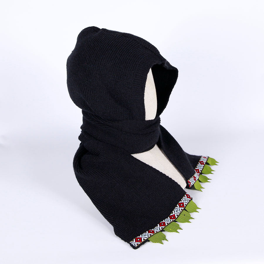 MINT NeKO フードマフラー BK