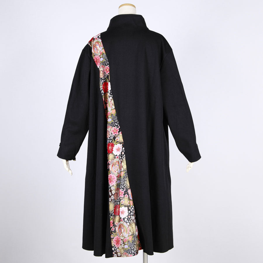 [One-of-a-kind item] TKg Flying Japanese Flower Stand Collar Coat