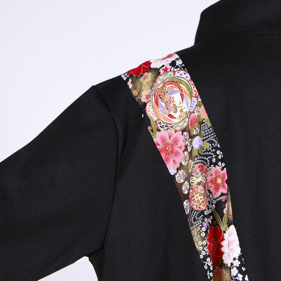 [One-of-a-kind item] TKg Flying Japanese Flower Stand Collar Coat
