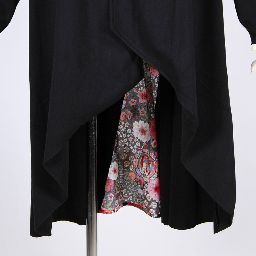 [One-of-a-kind item] TKg Flying Japanese Flower Stand Collar Coat