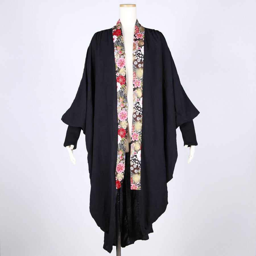 [One-of-a-kind item] TKg flying Japanese flower long flying squirrel haori