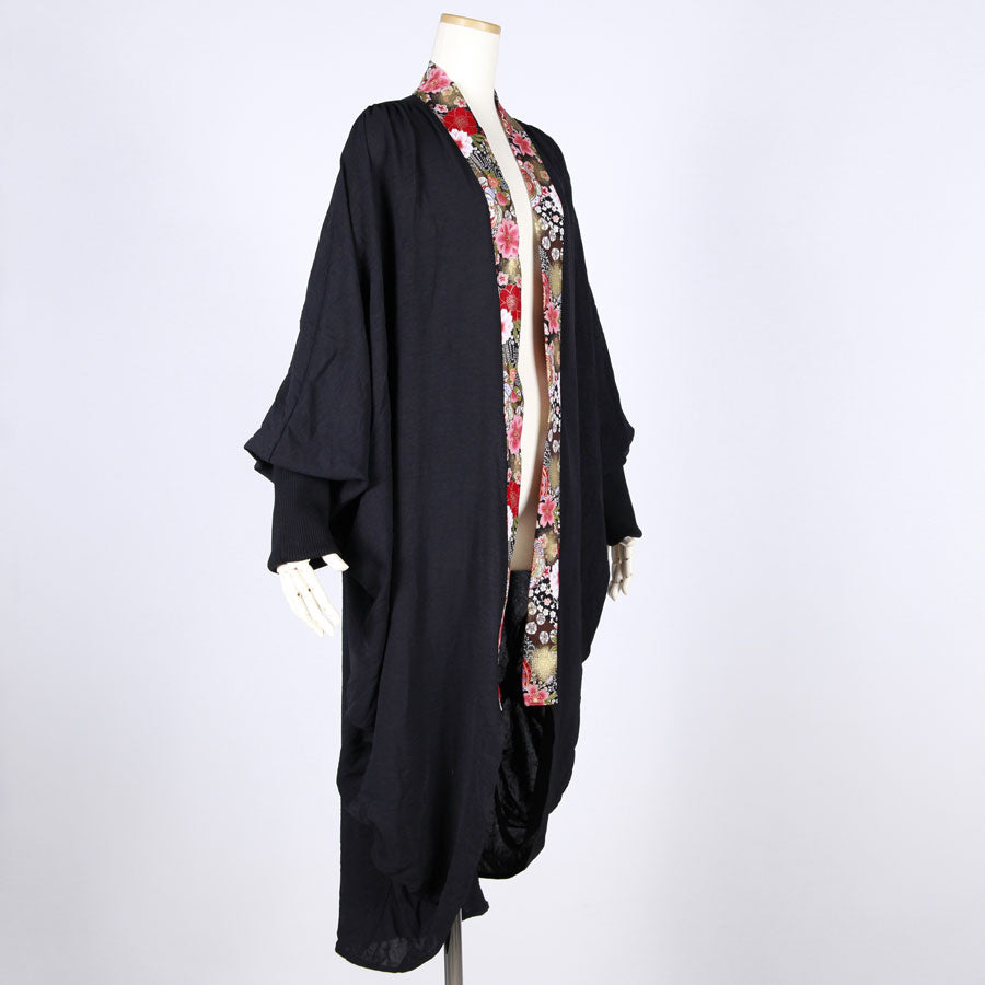 [One-of-a-kind item] TKg flying Japanese flower long flying squirrel haori