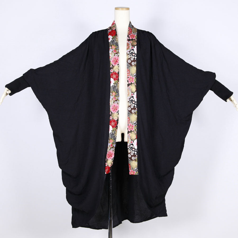 [One-of-a-kind item] TKg flying Japanese flower long flying squirrel haori