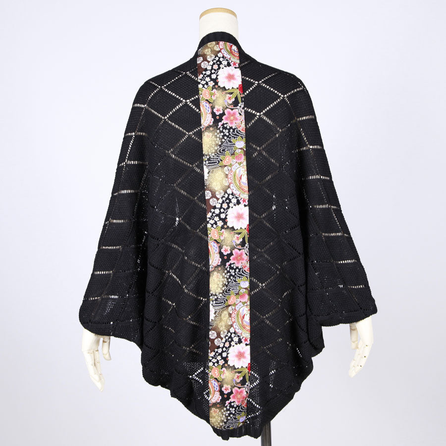 [One-of-a-kind item] TKg Flying Japanese Flower Short Momonga Haori