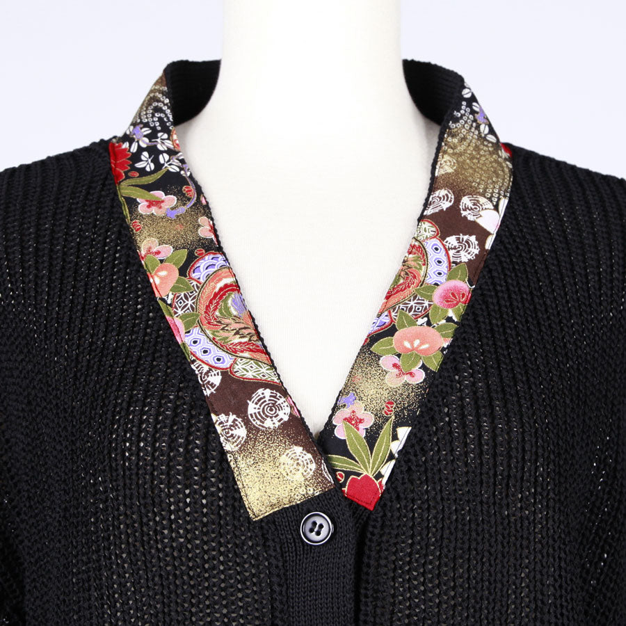 [One-of-a-kind item] TKg Flying Japanese Flower Transparent Cardigan