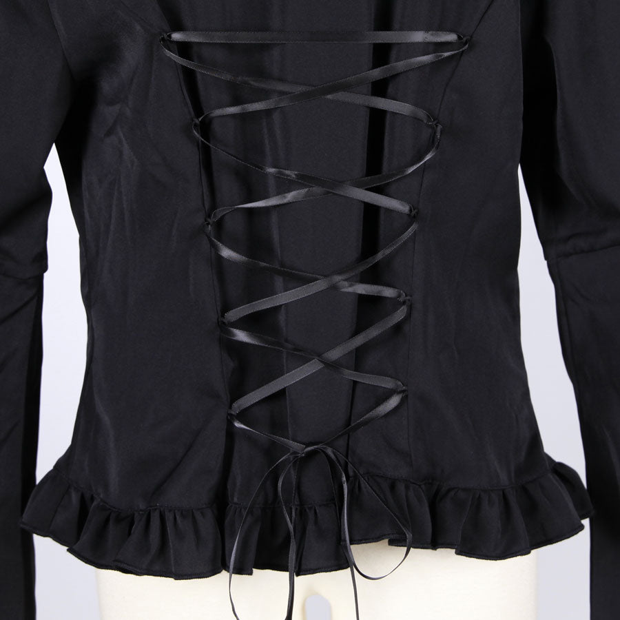 [One-of-a-kind item] TKg Flying Japanese Flower Girly Blouse