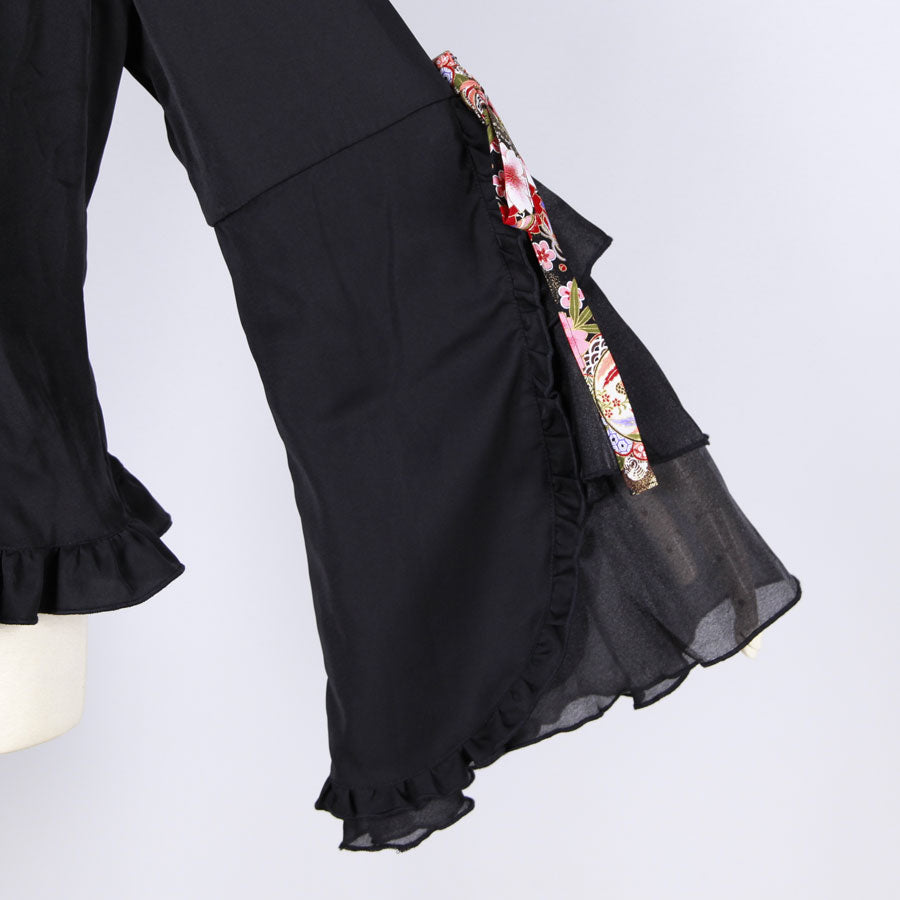 [One-of-a-kind item] TKg Flying Japanese Flower Girly Blouse