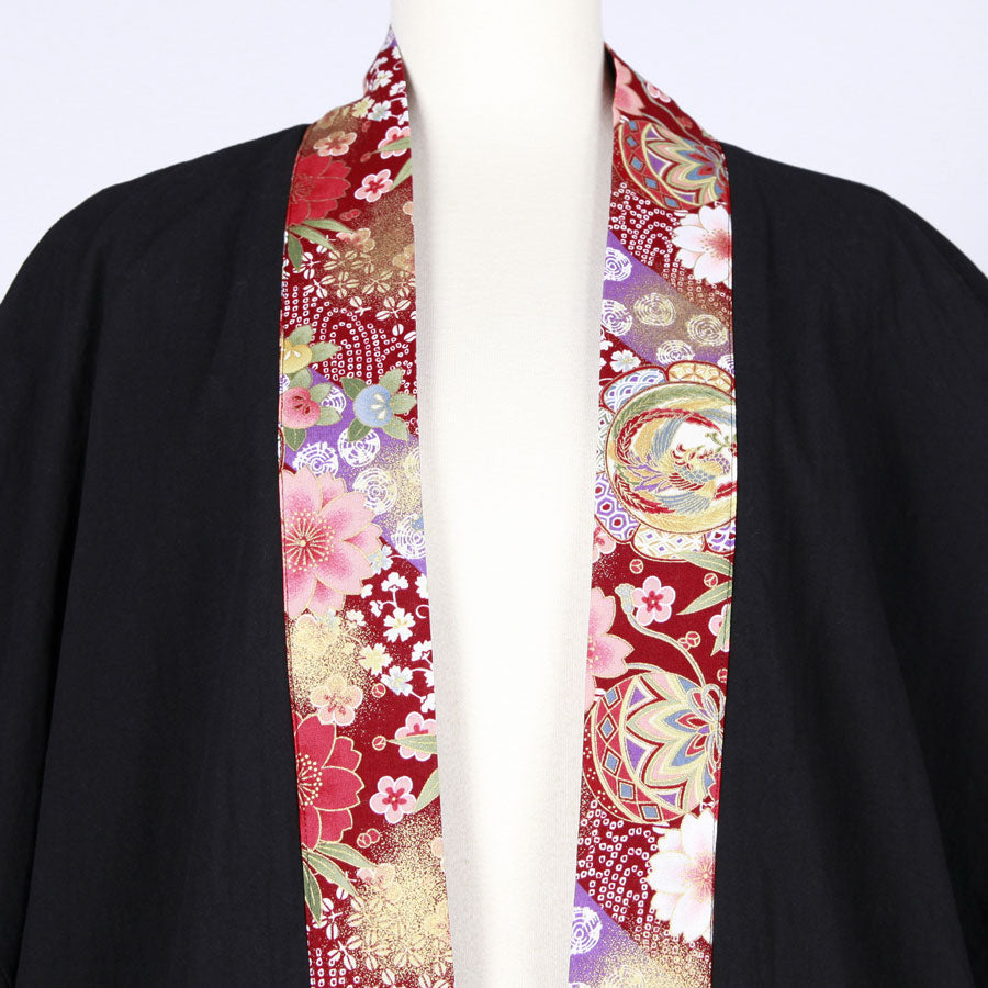 [One-of-a-kind item] TKg Flying Japanese Flower Kimono Haori