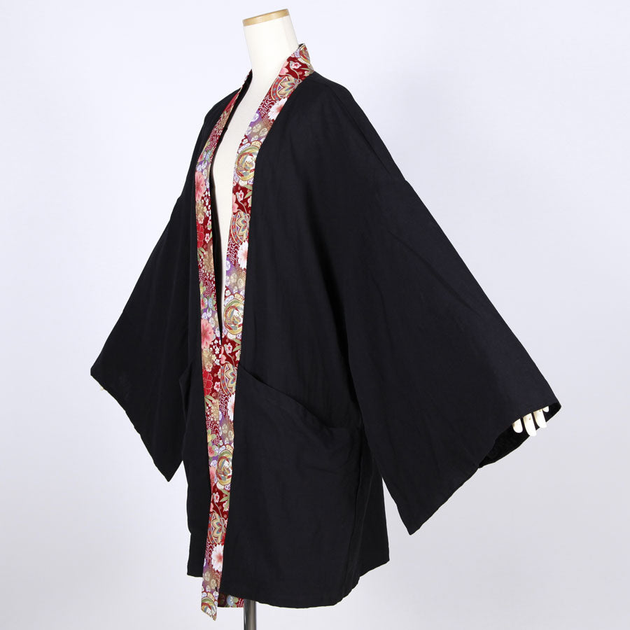 [One-of-a-kind item] TKg Flying Japanese Flower Kimono Haori