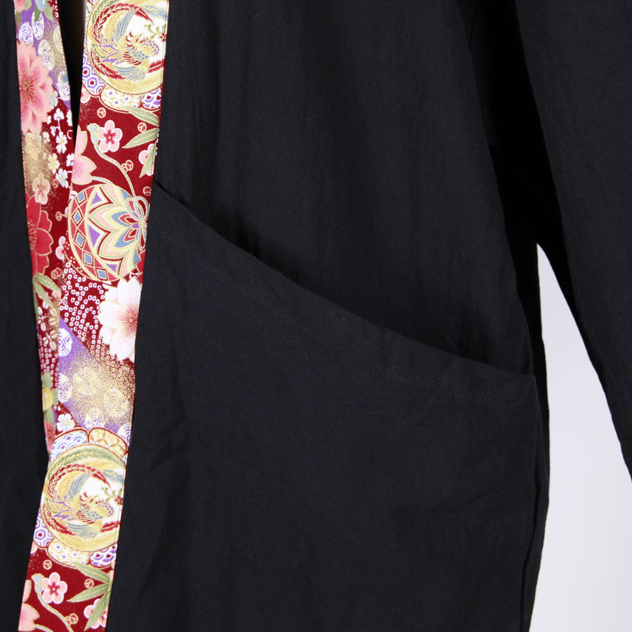 [One-of-a-kind item] TKg Flying Japanese Flower Kimono Haori