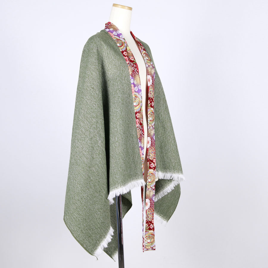 [One-of-a-kind item] TKg Flying Japanese Flower Fringe Cape