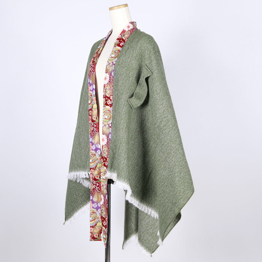 [One-of-a-kind item] TKg Flying Japanese Flower Fringe Cape