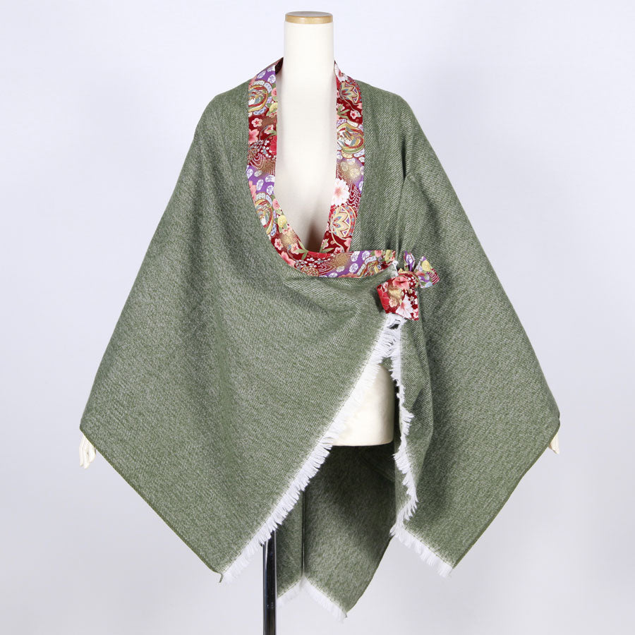 [One-of-a-kind item] TKg Flying Japanese Flower Fringe Cape