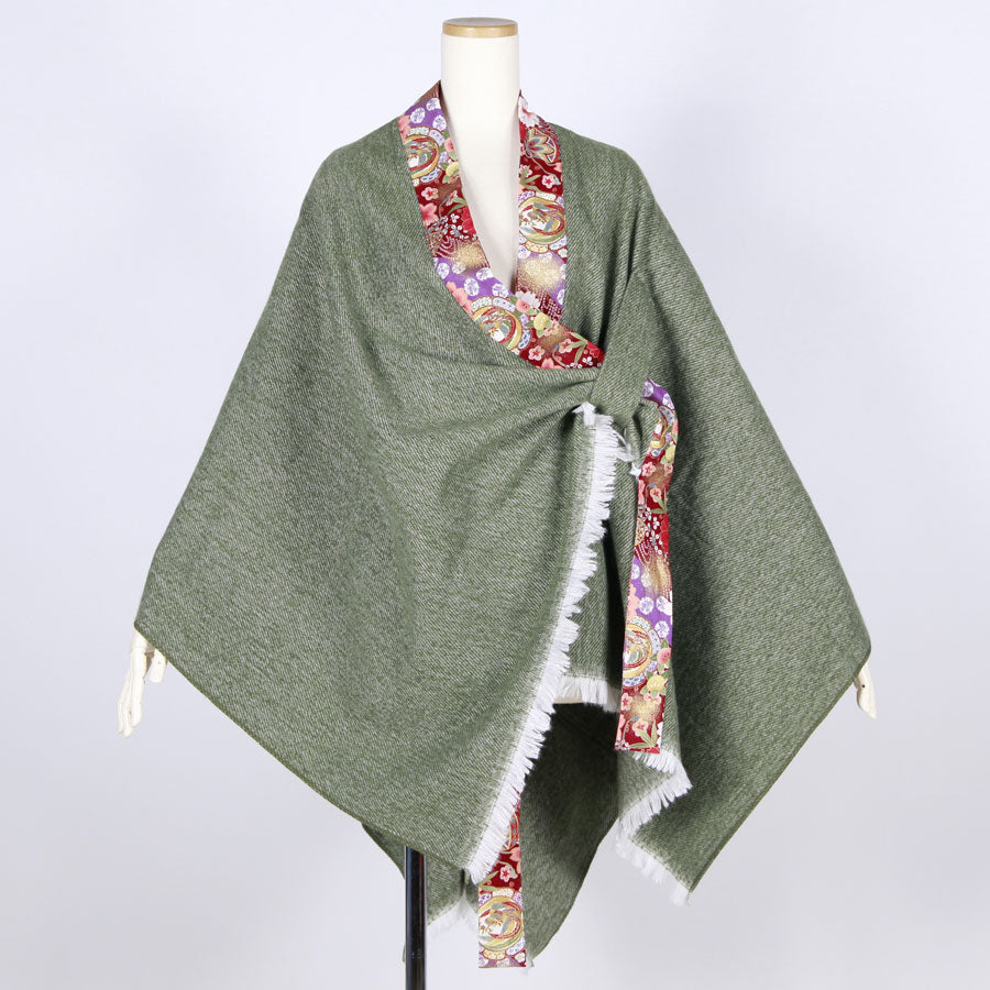 [One-of-a-kind item] TKg Flying Japanese Flower Fringe Cape