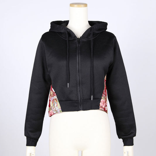 [One-of-a-kind item] TKg Flying Japanese Flower Short Parka