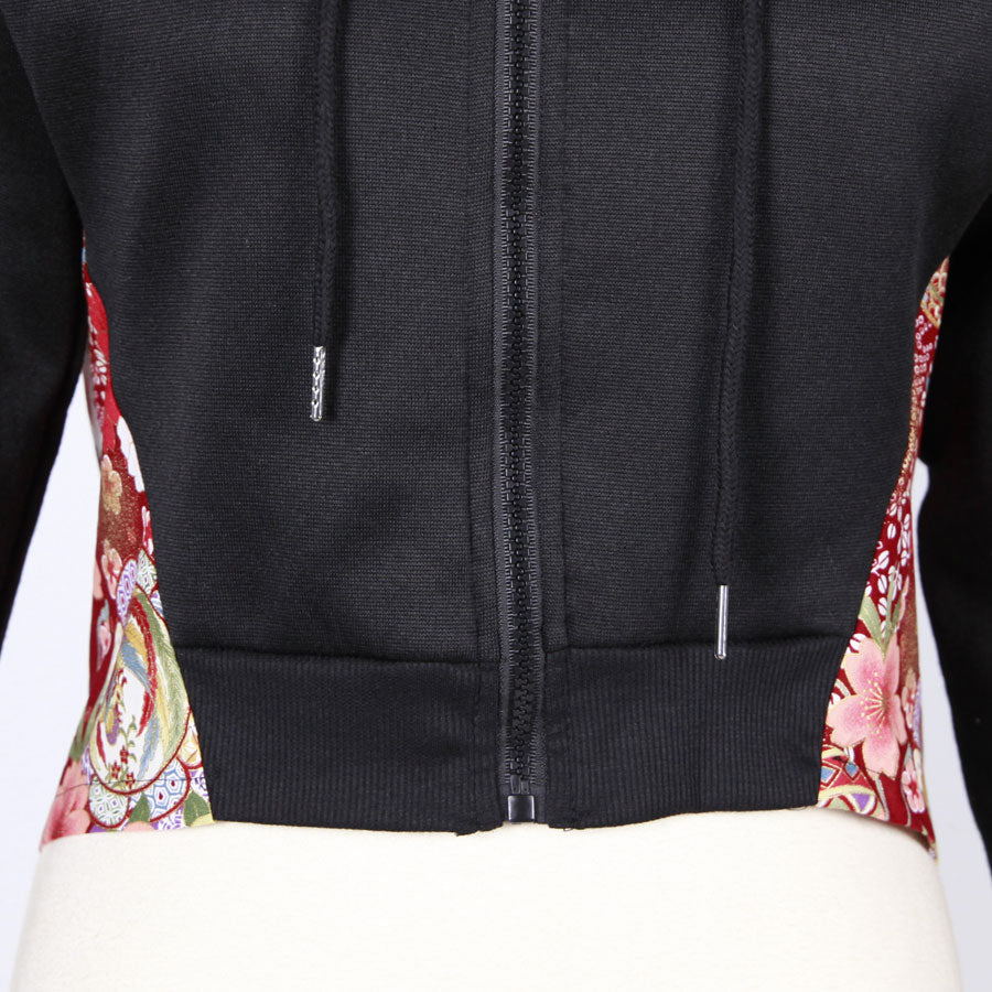 [One-of-a-kind item] TKg Flying Japanese Flower Short Parka