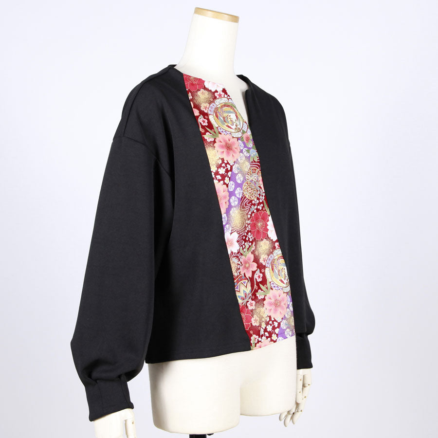 [One-of-a-kind item] TKg Flying Japanese Flower Slit Opening Tops