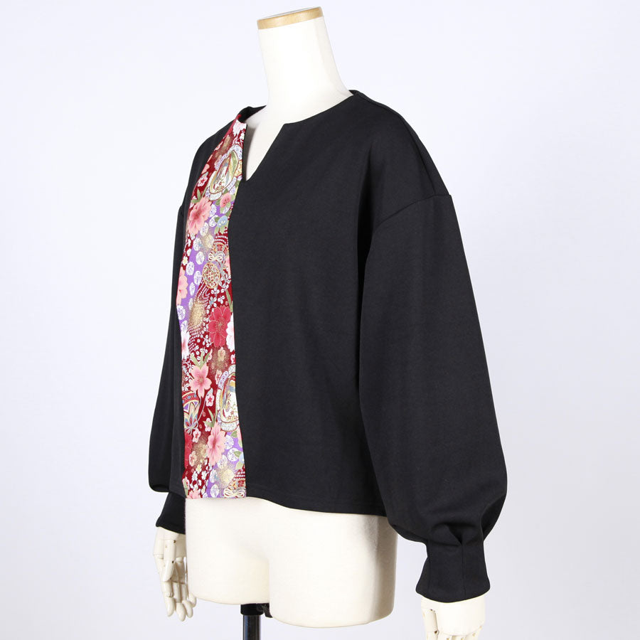 [One-of-a-kind item] TKg Flying Japanese Flower Slit Opening Tops