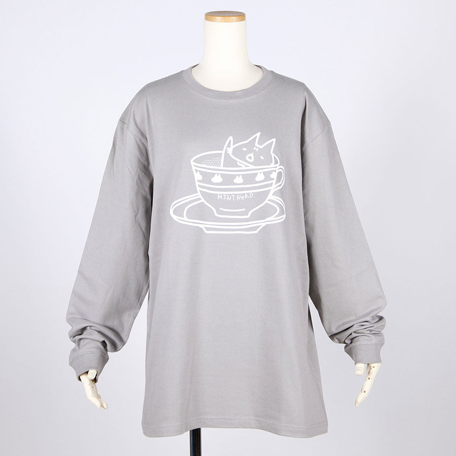 MINT NeKO ティーパーティーロンT GY-WH・XL