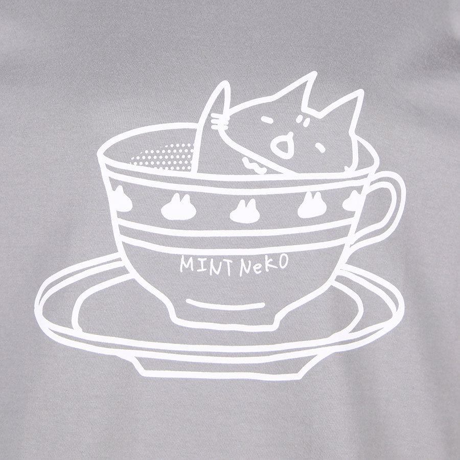 MINT NeKO ティーパーティーロンT GY-WH・XL