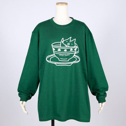 MINT NeKO ティーパーティーロンT GRN-WH・XL