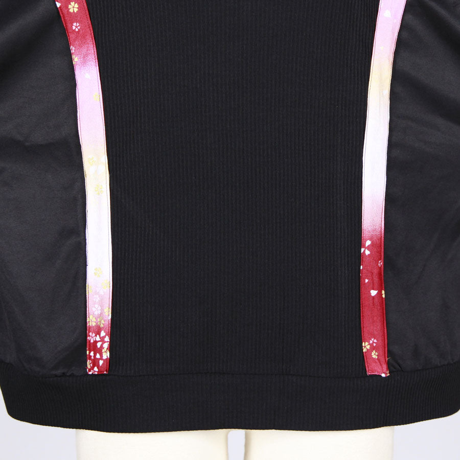 [One-of-a-kind item] TKg Gradation Red Japanese Pattern Tuck Sleeve Sweatshirt