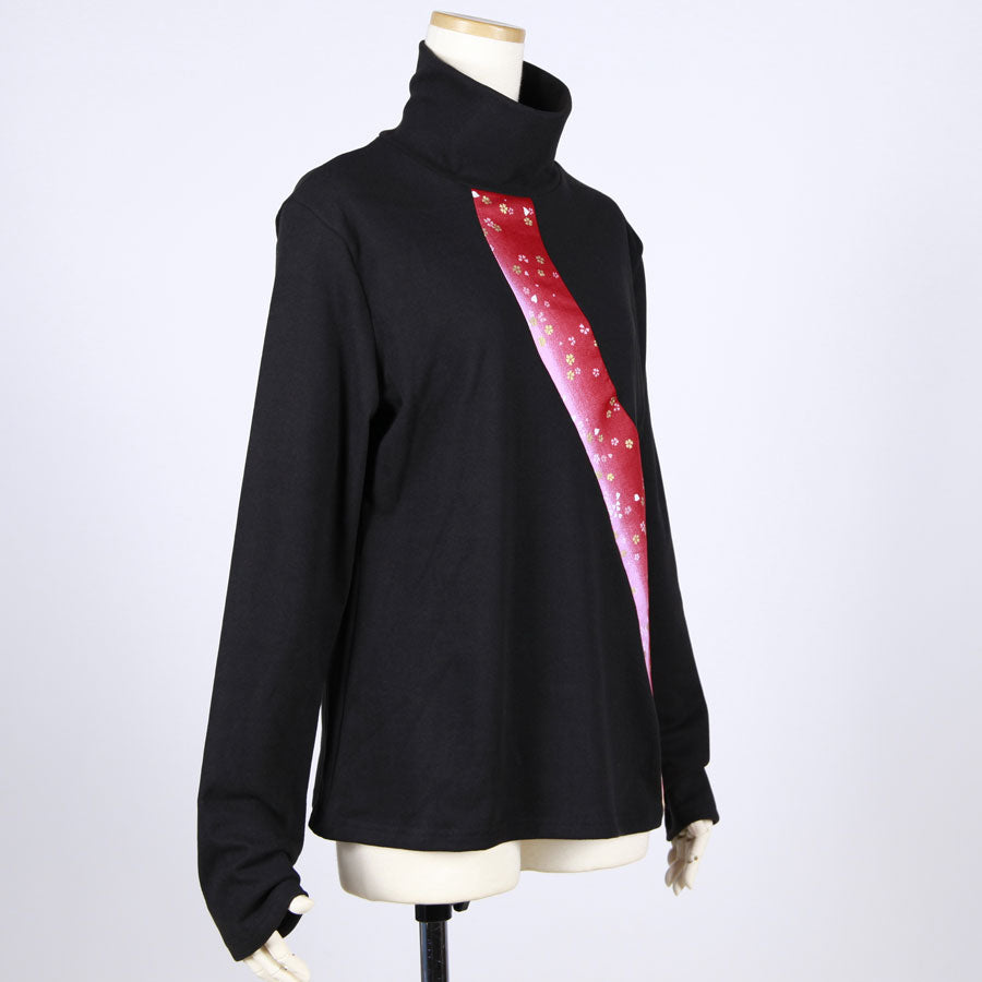 [One-of-a-kind item] TKg Gradation Red Japanese Pattern High Neck Tops