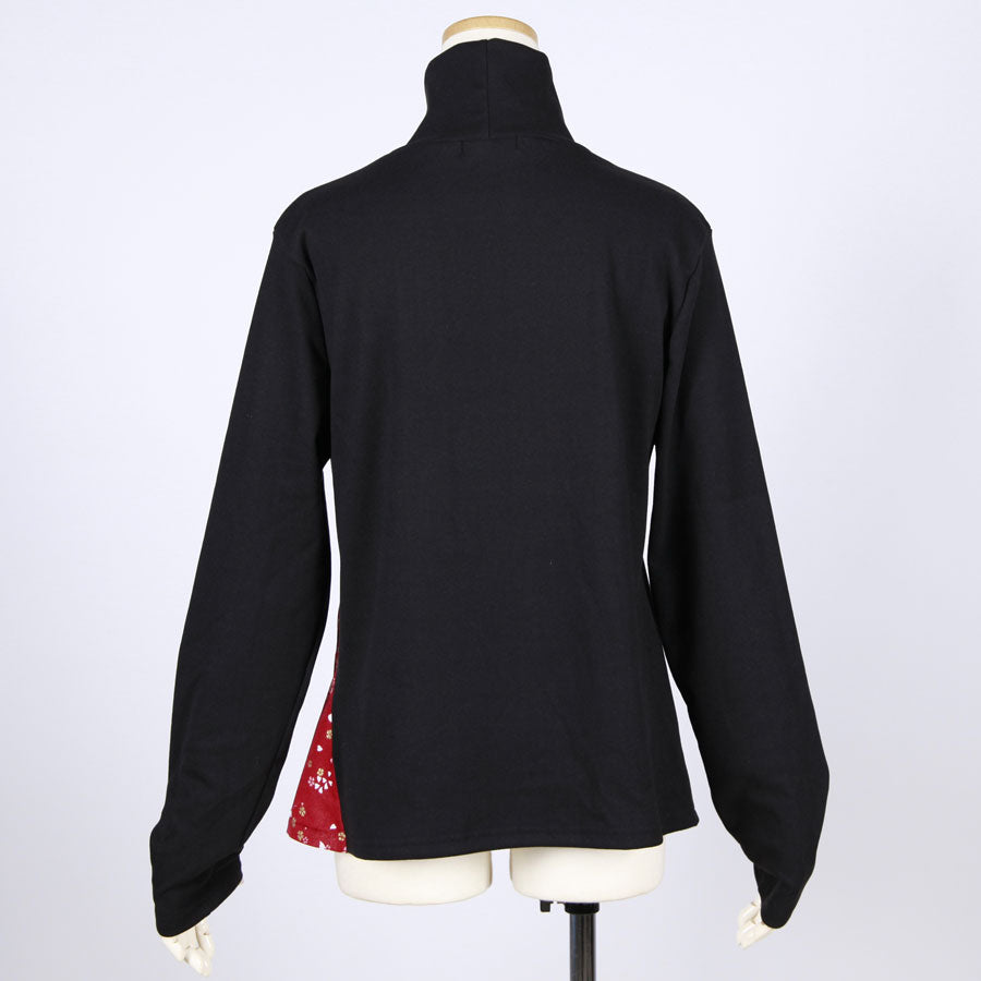 [One-of-a-kind item] TKg Gradation Red Japanese Pattern High Neck Tops