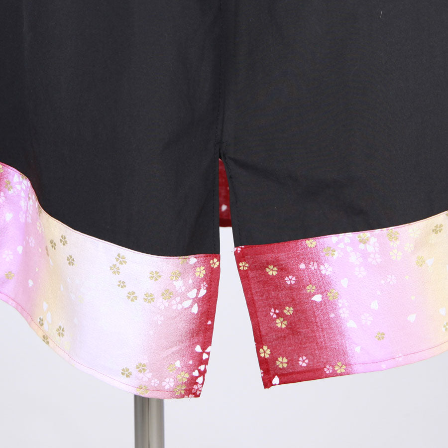 [One-of-a-kind item] TKg Gradation Red Japanese Pattern Switching Skirt