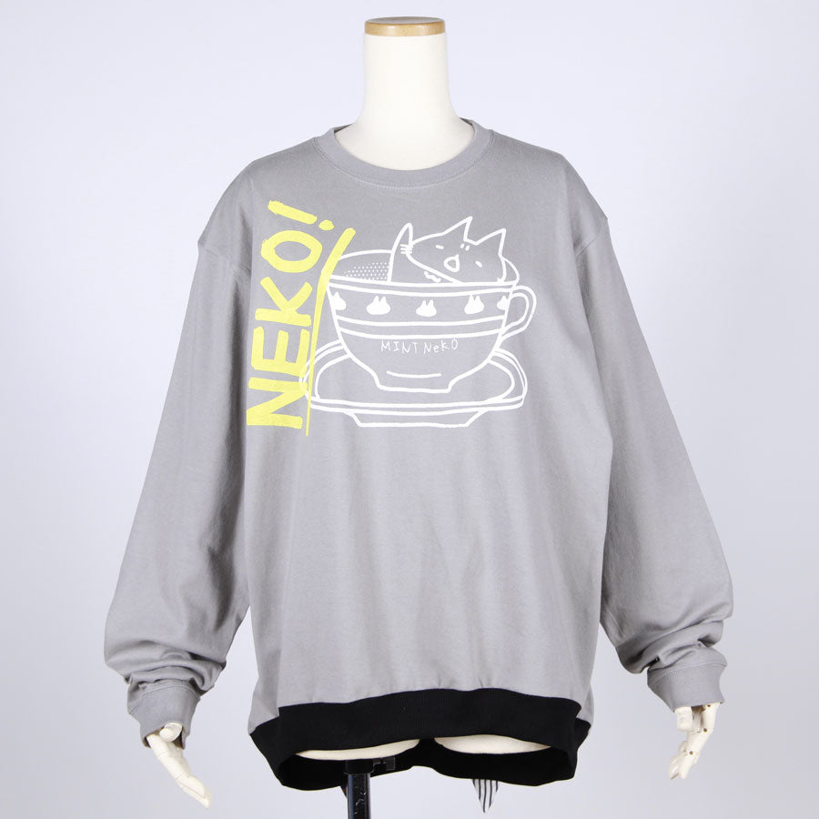 MINT NeKO Cat Ears Long Sleeve Tops / GY