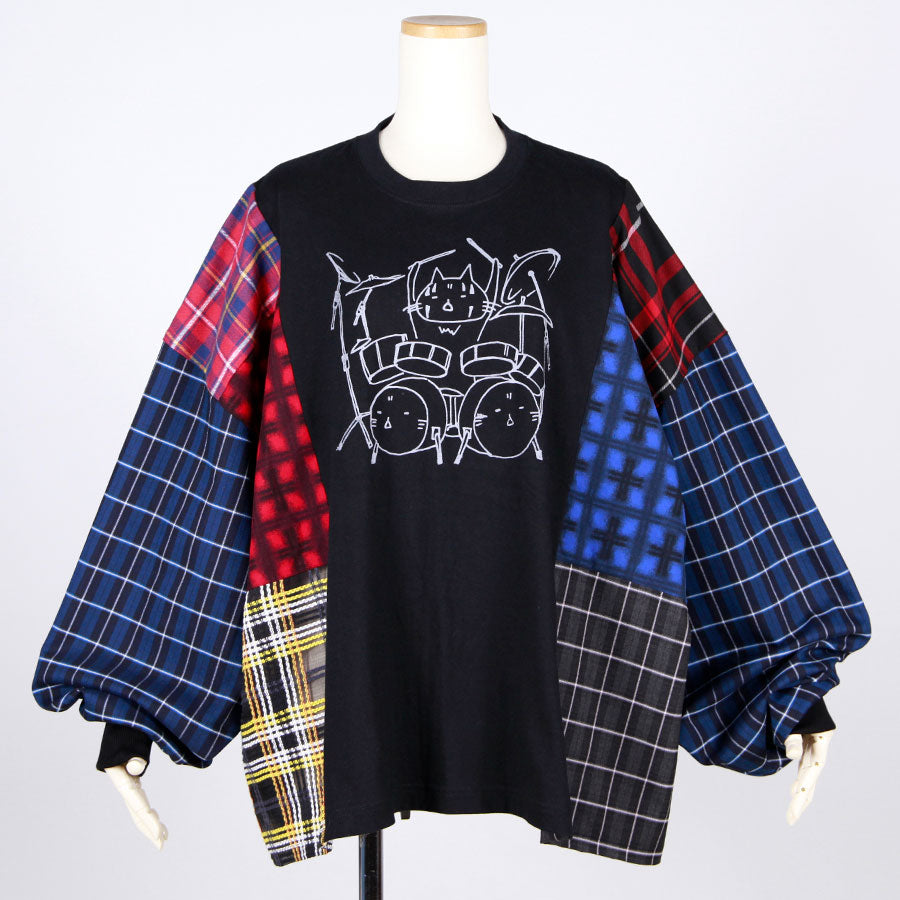 MINT NeKO Check Patchwork Tops / A