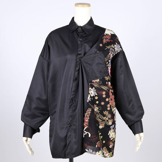 【一点物】TKg 夜の和 歪みシャツ