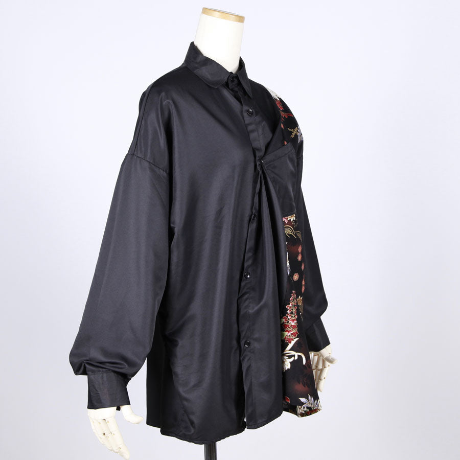 【一点物】TKg 夜の和 歪みシャツ