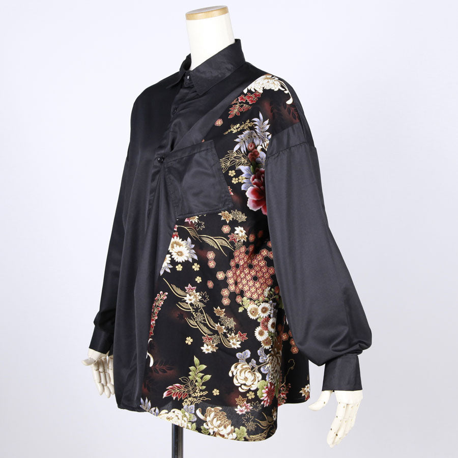 【一点物】TKg 夜の和 歪みシャツ